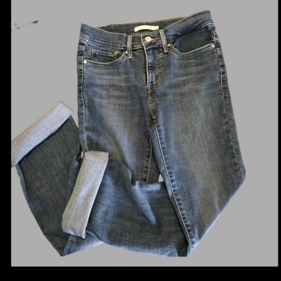 Levi Jeans Size Blue Size 27 Women's Like New Casual Roll Up Sleeves Perfect Fit - Picture 4 of 5